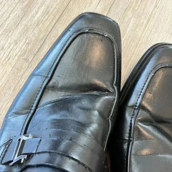 Mens Adolfo Black Johnston Loafers - 10 - Picture 7 of 11